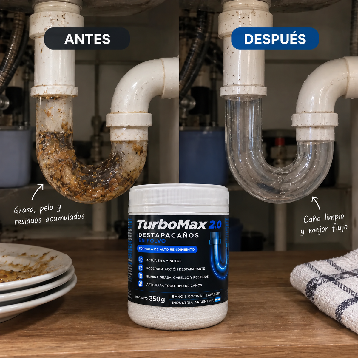 TurboMax Destapacañerías 350 g